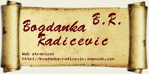 Bogdanka Radičević vizit kartica